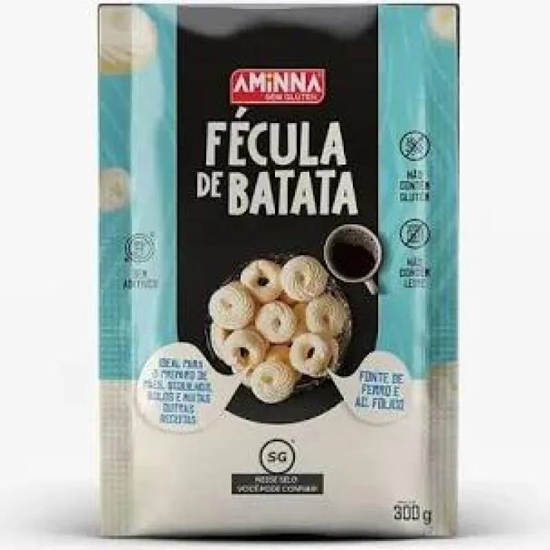 FéCULA DE BATATA SEM GLúTEN AMINNA 300 G
