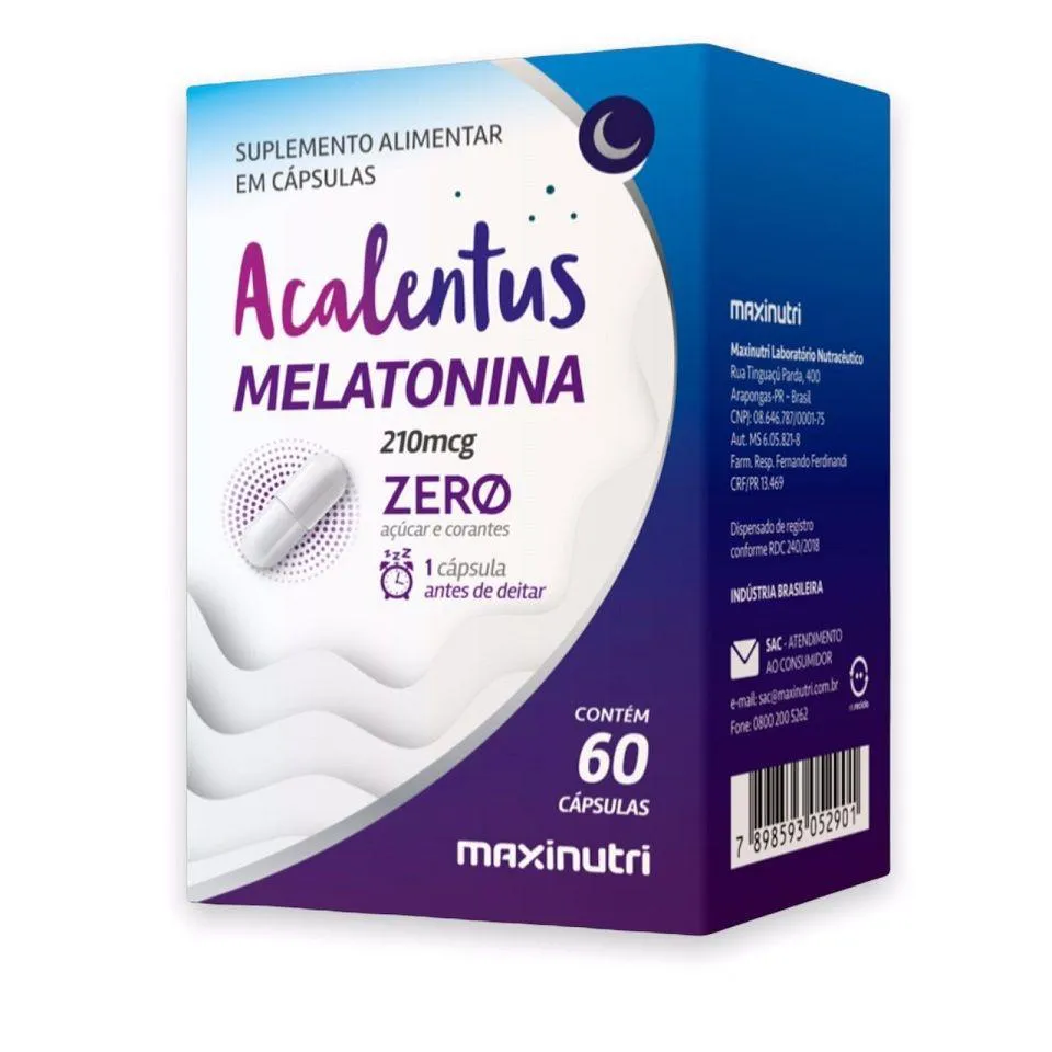 ACALENTUS MELATONINA (60 CAPS) - PADRãO: ÚNICO