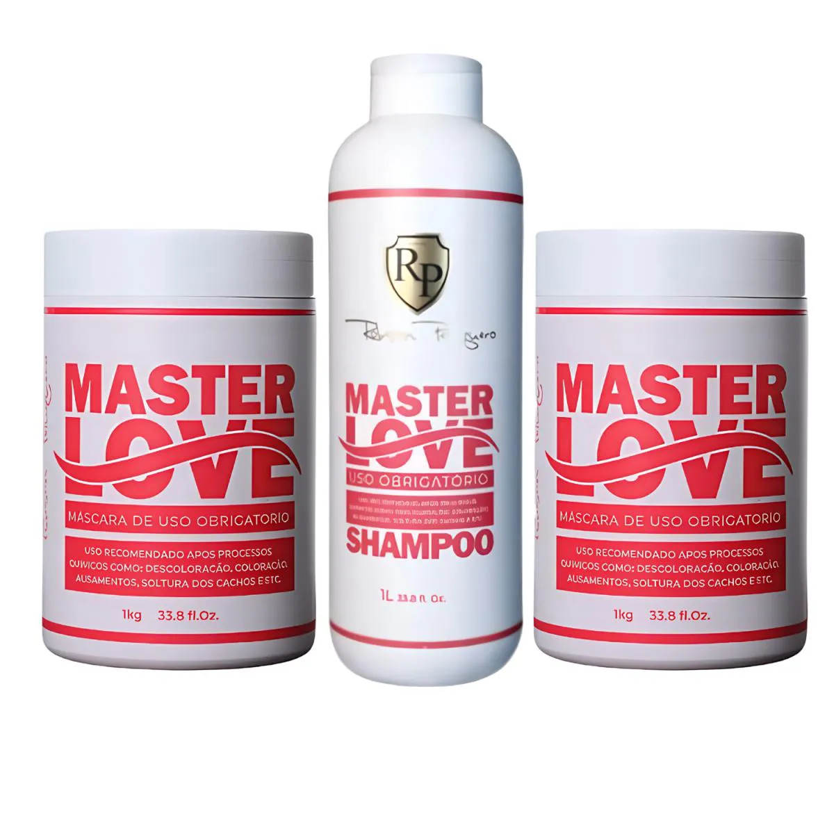 KIT MASTER LOVE: 2 MÁSCARAS 1KG + SHAMPOO 1L RP