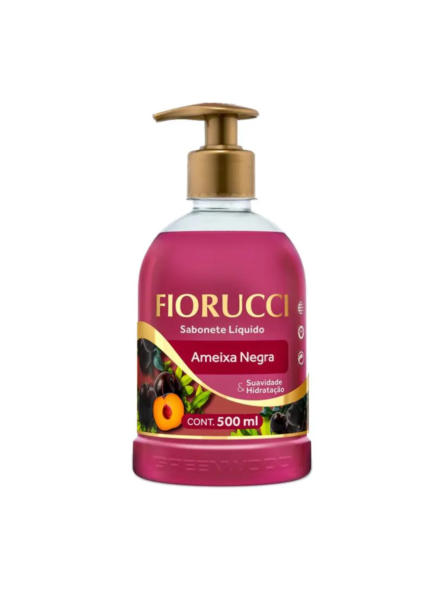 SABONETE LíQUIDO FIORUCCI AMEIXA NEGRA 500ML