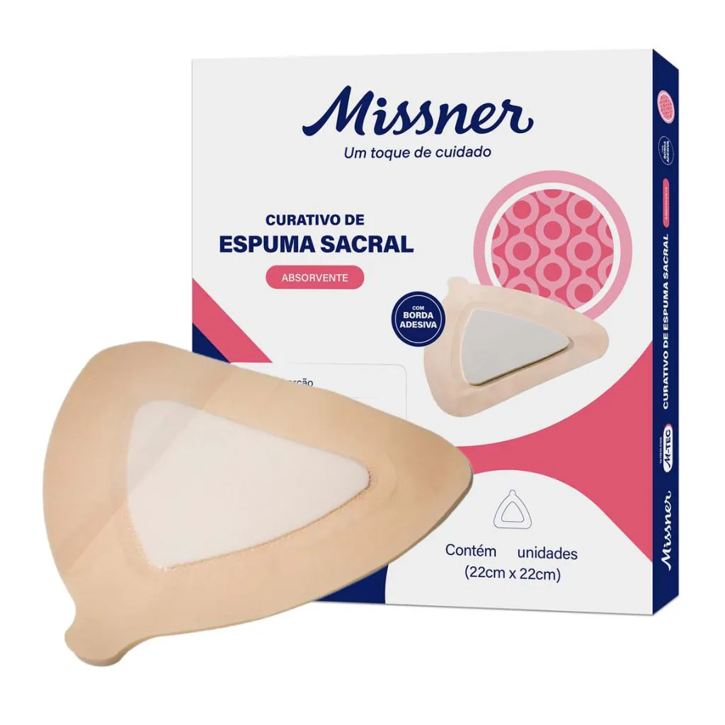 CURATIVO DE ESPUMA SACRAL COM BORDA MISSNER UNI