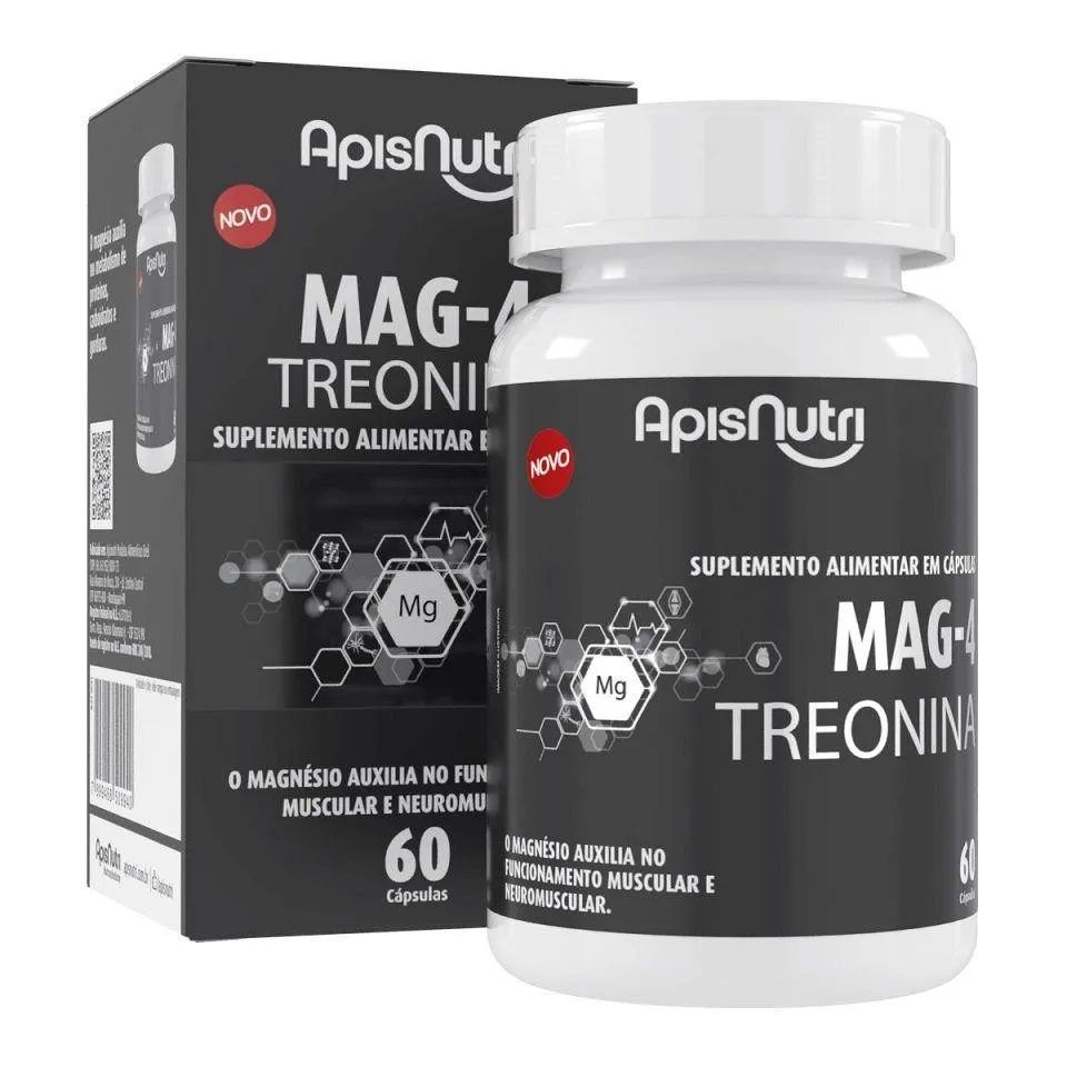 MAG-4 + TREONINA (60 CAPS) - APISNUTRI