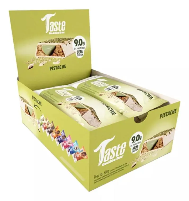 TASTE COOKIE BAR DISPLAY (12 UNID 45G) - PISTACHE