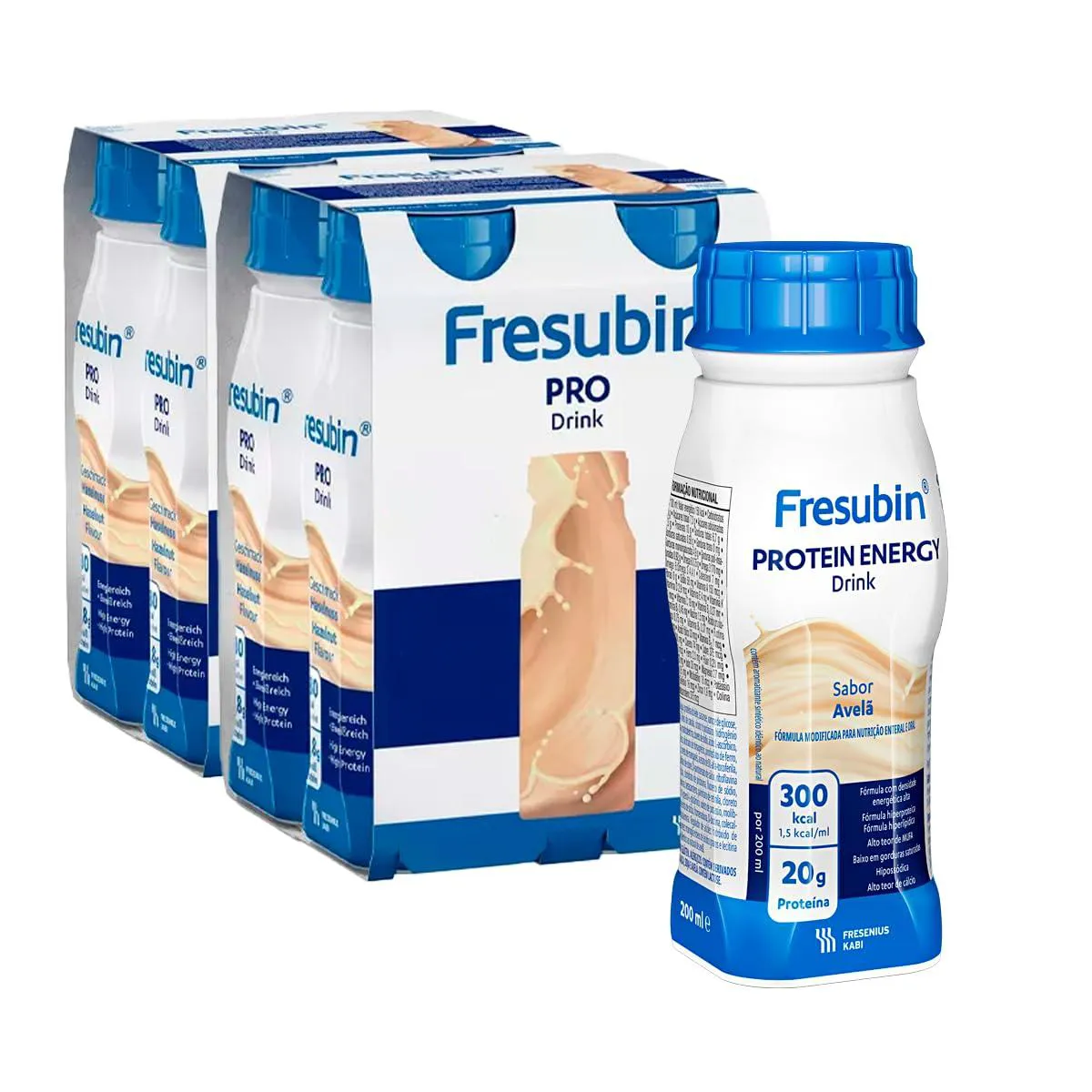 KIT 8 FRESUBIN PROTEIN ENERGY DRINK AVELÃ 200ML
