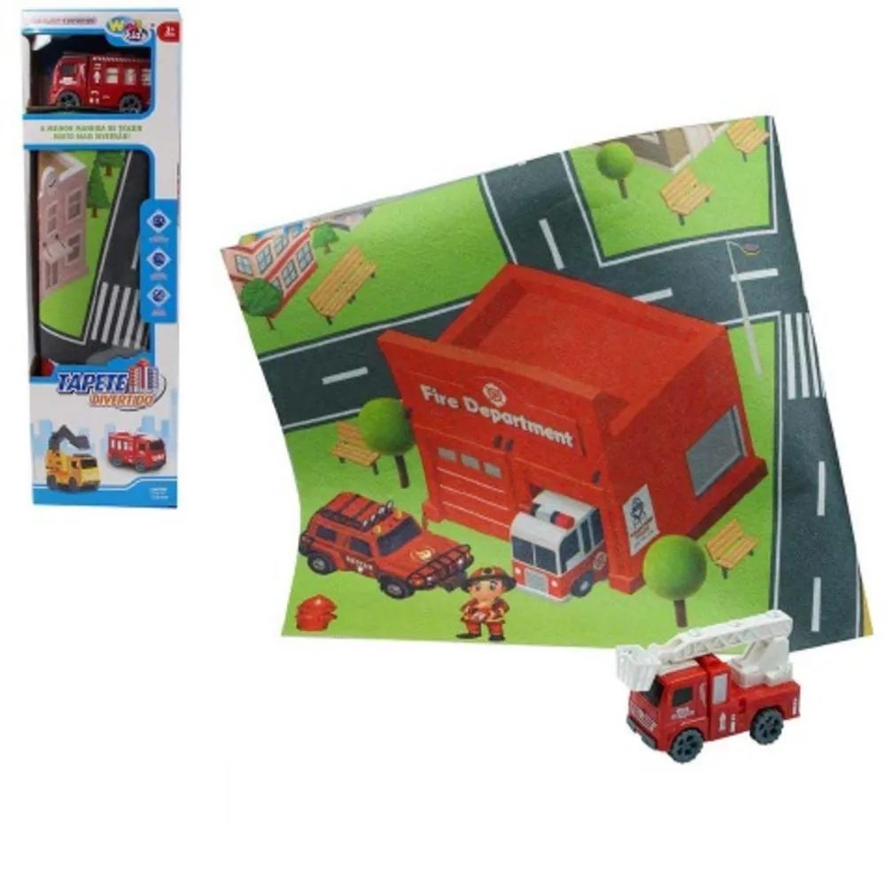 TAPETE INFANTIL DIVERTIDO PISTA DE CORRIDA HOT WHEELS CIDADE COM CARRINHO TATAME EDUCATIVO QUARTO INTERATIVO