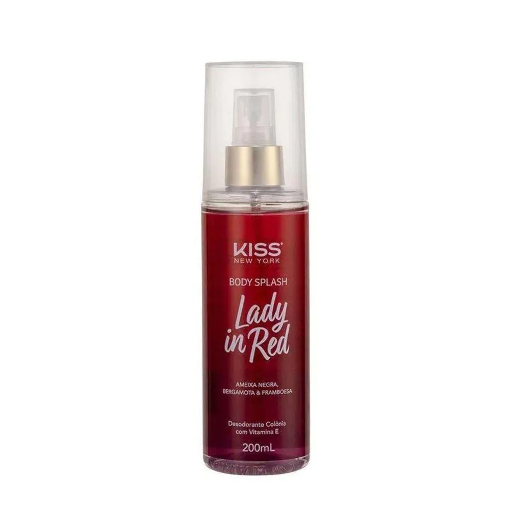 KISS NY BODY SPLASH LADY IN RED 200ML - ALTA QUALIDADE!