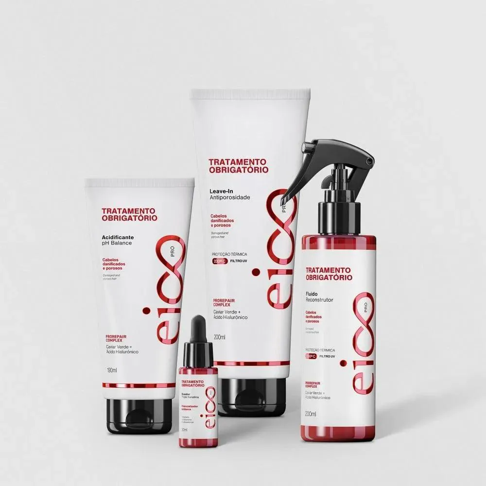 KIT EICO PRO TRATAMENTO OBRIGATORIO - ACIDIFICANTE LEAVE IN BOOSTER FLUIDO
