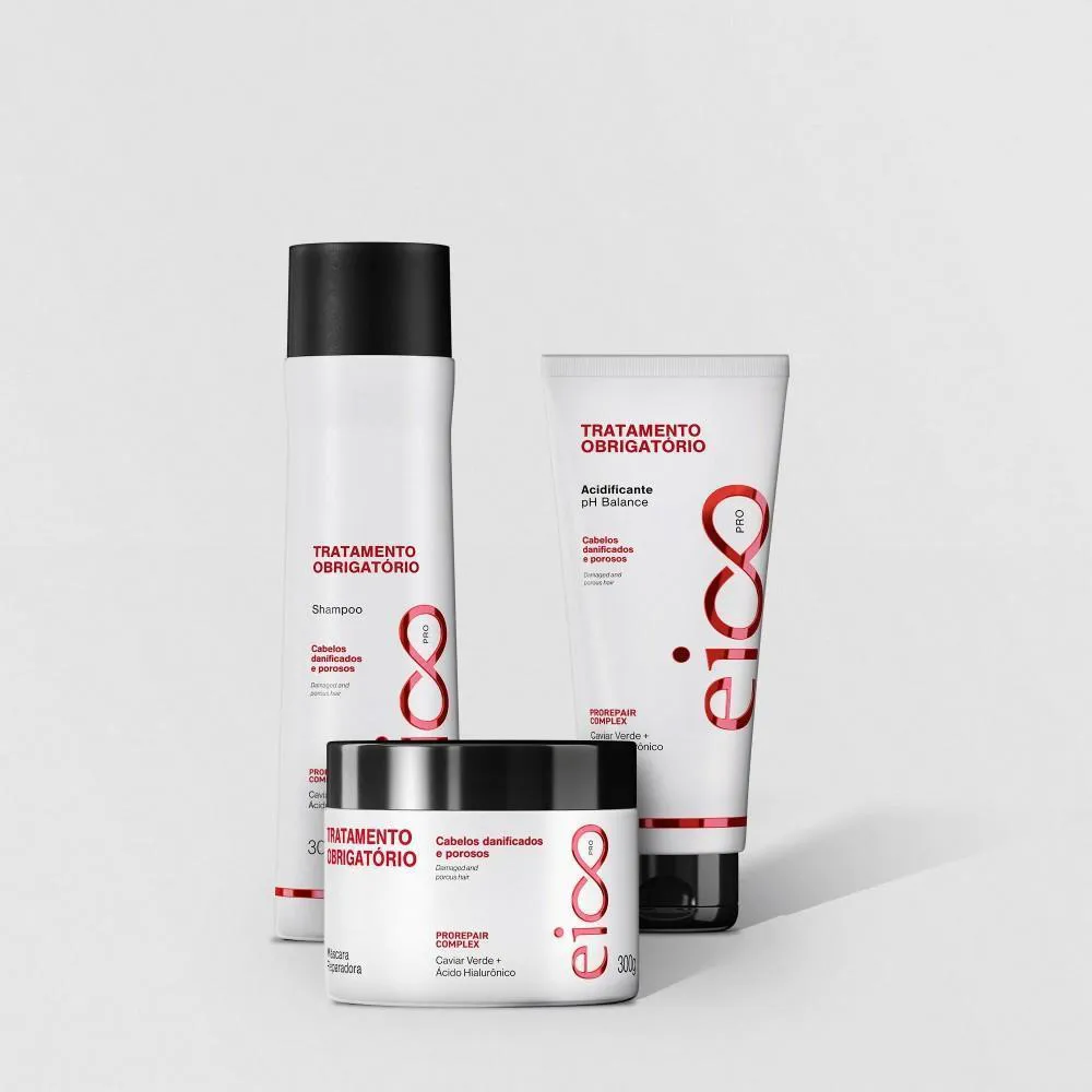 KIT EICO PRO TRATAMENTO OBRIGATORIO - SHAMPOO CONDICIONADOR ACIDIFICANTE