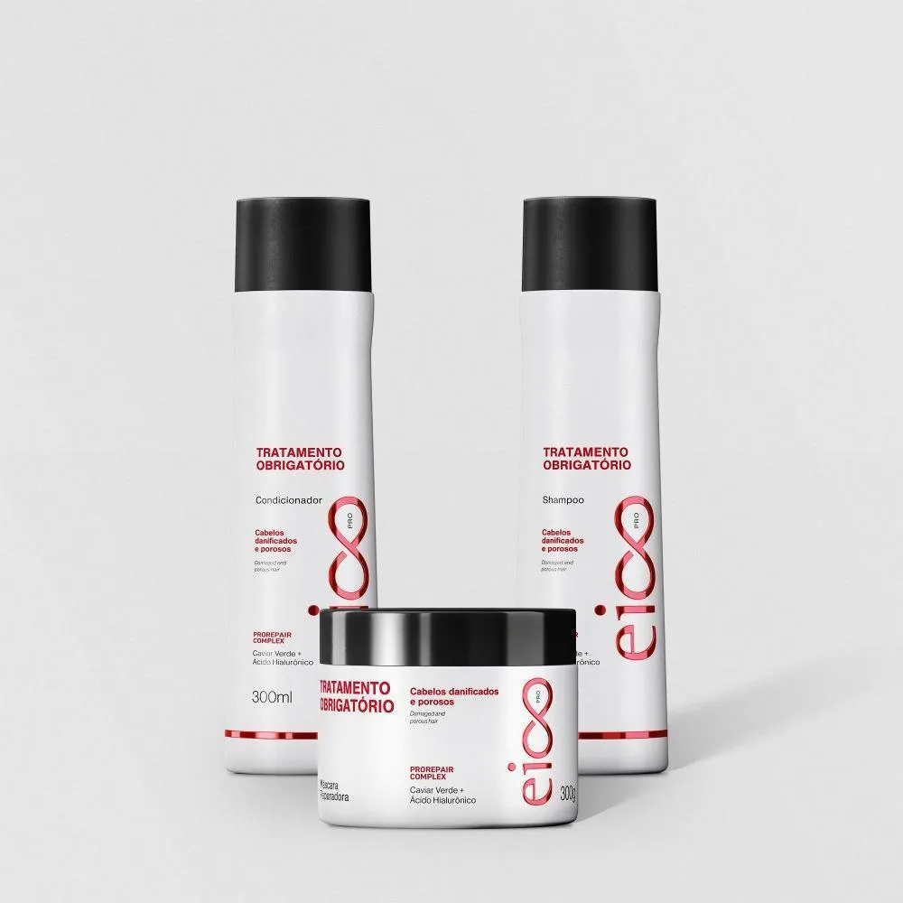 KIT EICO PRO TRATAMENTO OBRIGATORIO - SHAMPOO CONDICIONADOR MASCARA
