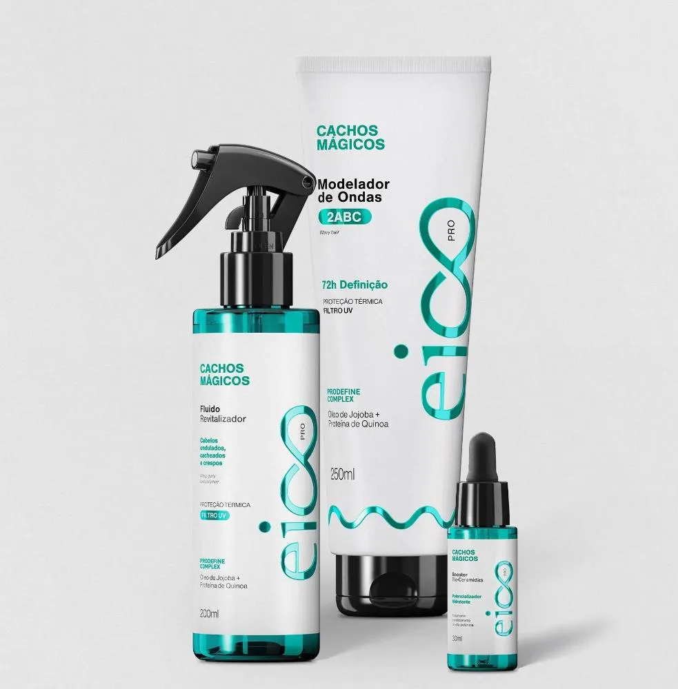 KIT EICO PRO CACHOS DOS SONHOS - FLUIDO, MODELADOR DE ONDAS, BOOSTER