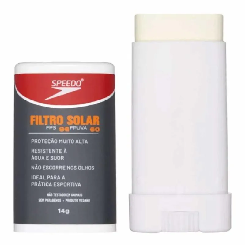 PROTETOR SOLAR BASTãO FACIAL INCOLOR, SPEEDO, FPS 96  FPUVA 60 14G