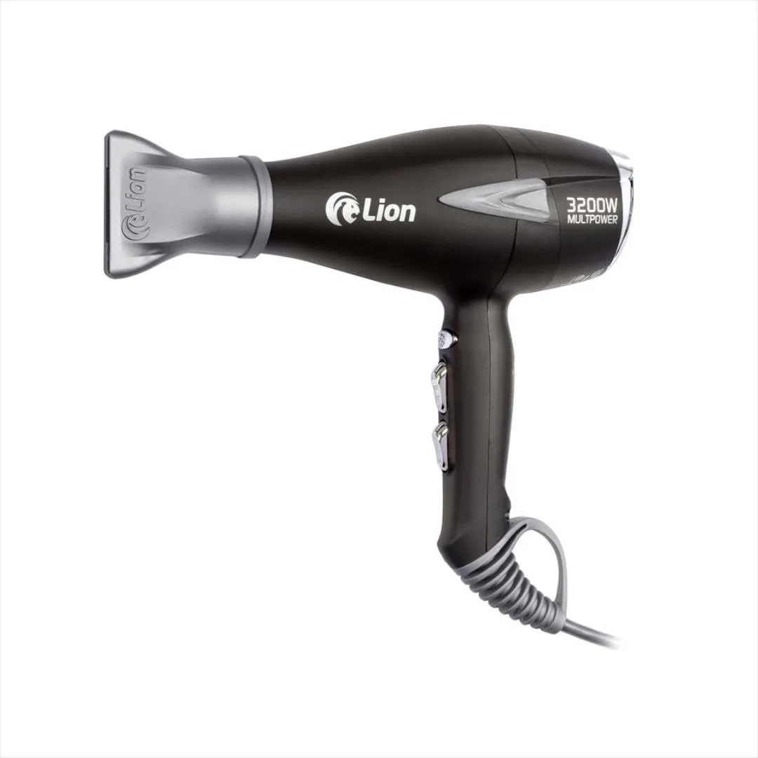 SECADOR DE CABELO LION MULTPOWER PRETO FOSCO 3200W 220V