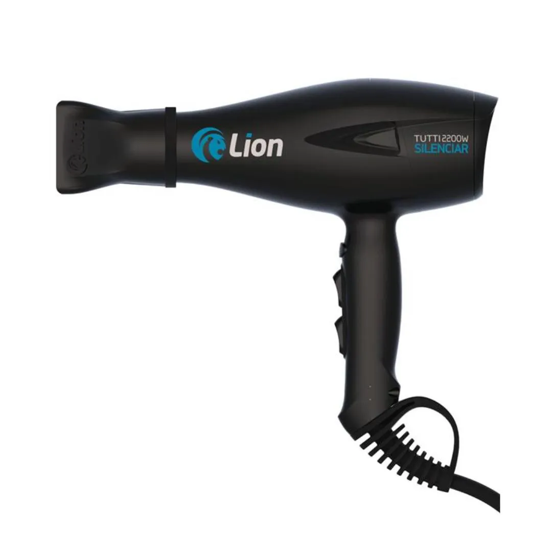 SECADOR DE CABELO LION TUTTI SILENCIAR PRETO 2200W 220V