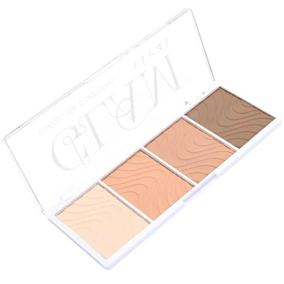 ESTOJO PALETA DE CONTORNO GLAM 4 TONS VIVAI MAKE