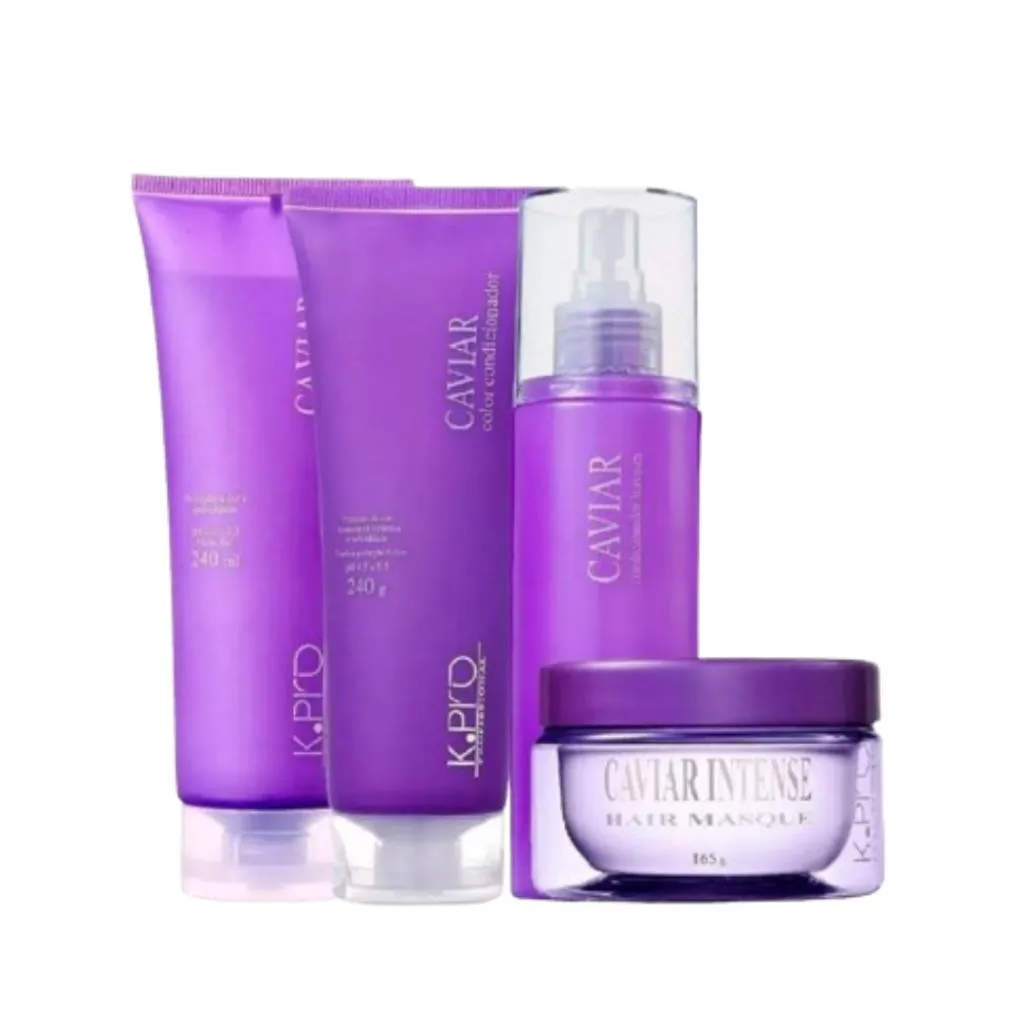 KPRO CAVIAR COLOR SHAMPOO CONDICIONADOR MASCARA E LEAVE-IN