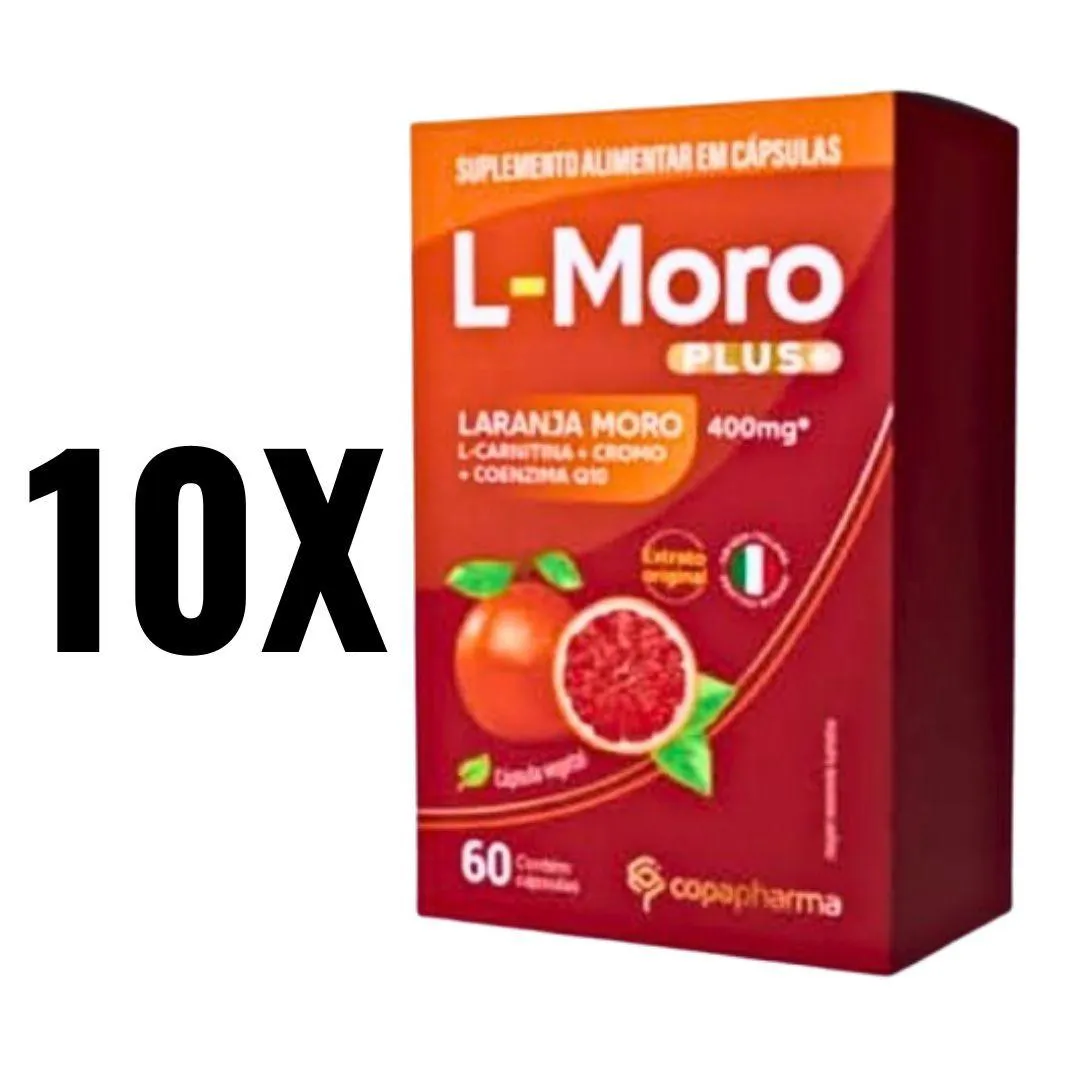 KIT 10 L-MORO PLUS 400MG 60CAPS COPAPHARMA SEM Sabor