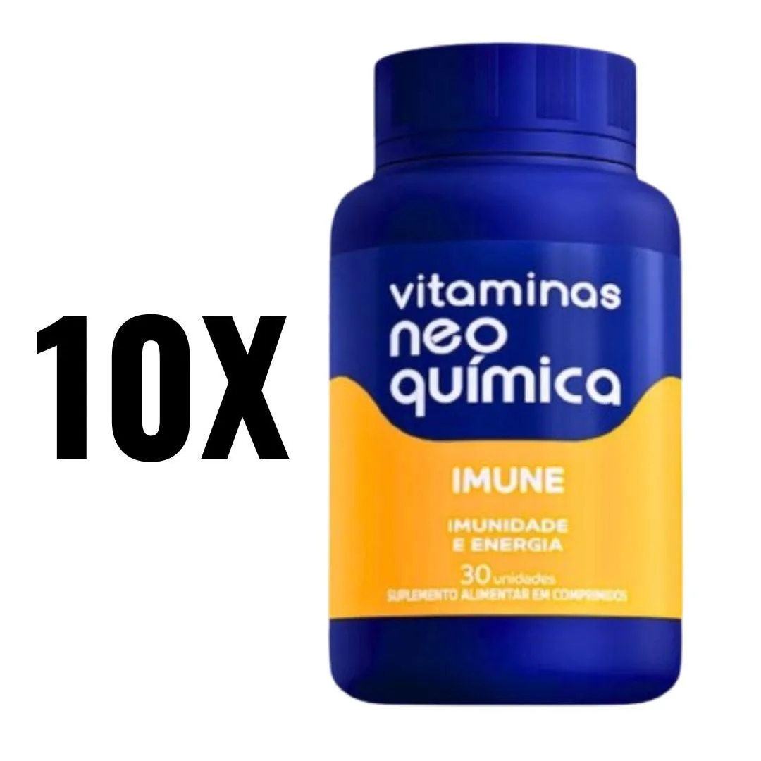 KIT 10 VITAMINAS DE IMUNE 30 CP NEO QUIMICA SEM Sabor