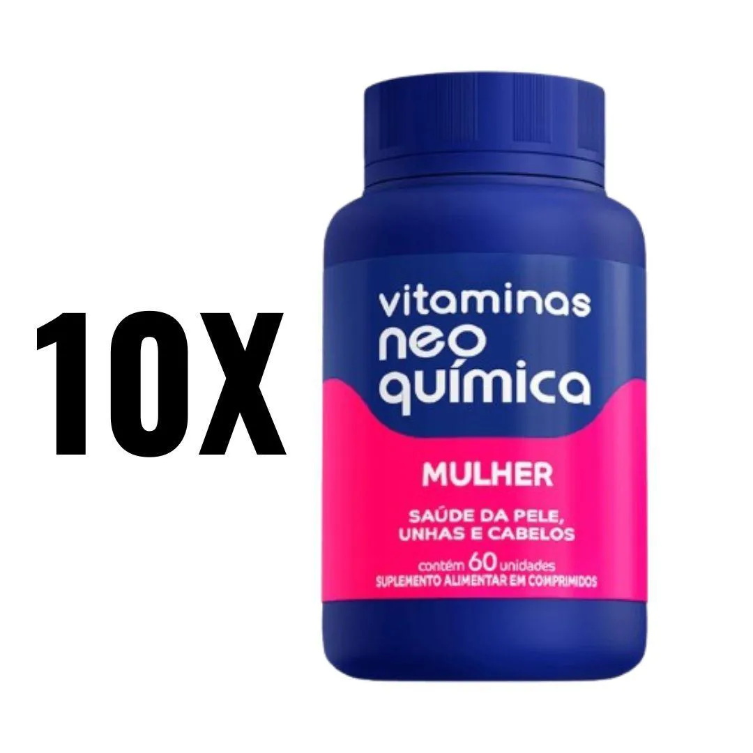 KIT 10 VITAMINAS DE MULHER 60 CP NEO QUIMICA SEM Sabor