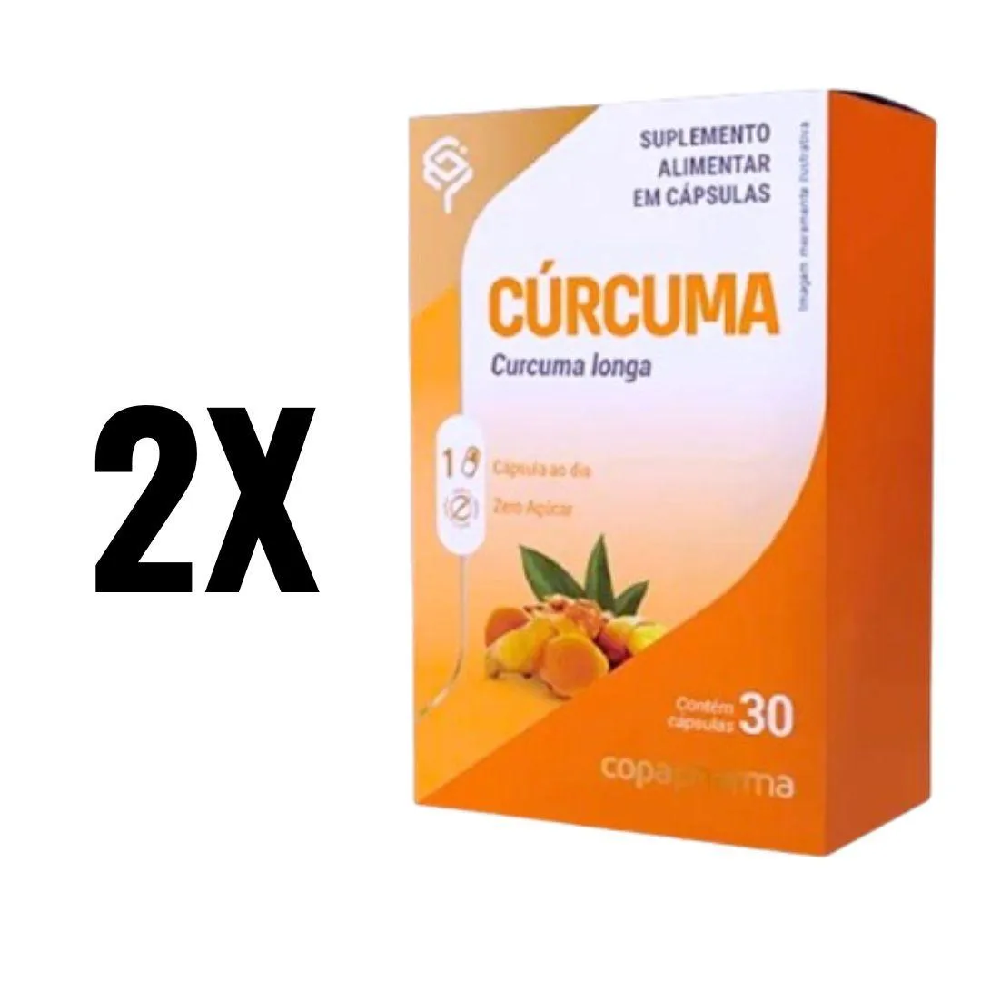 KIT 2 CúRCUMA LONGA 30 CAPS COPAPHARMA SEM Sabor