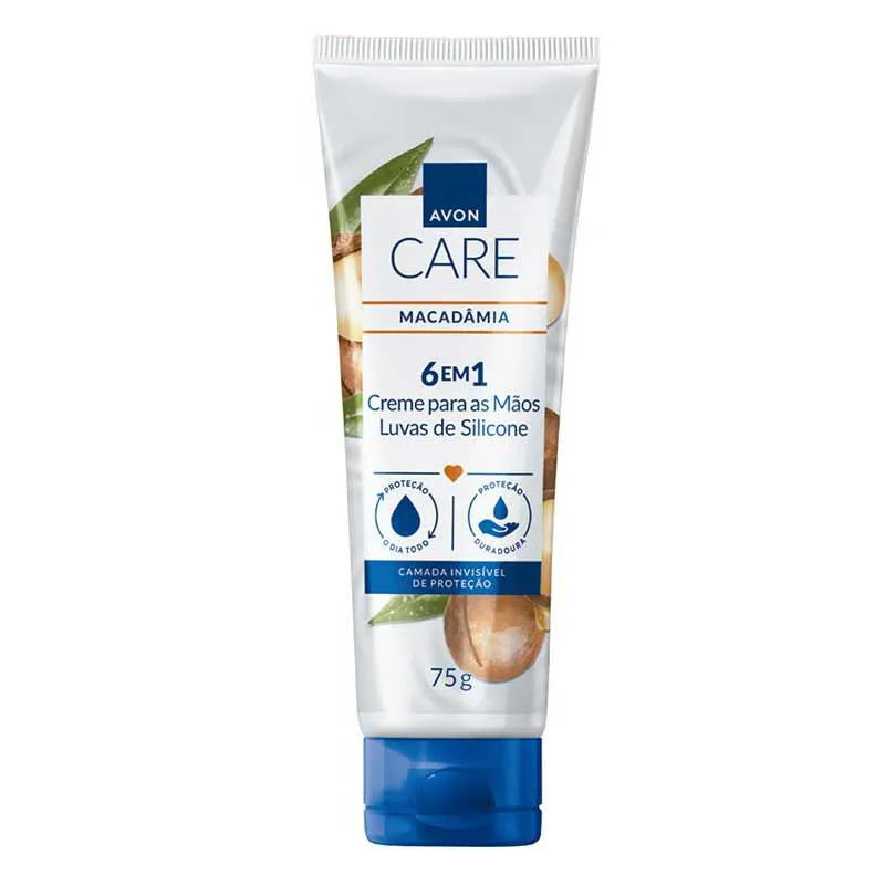 AVON CARE MACADAMIA LUVAS DE SILICONE CREME PARA MAOS 75G