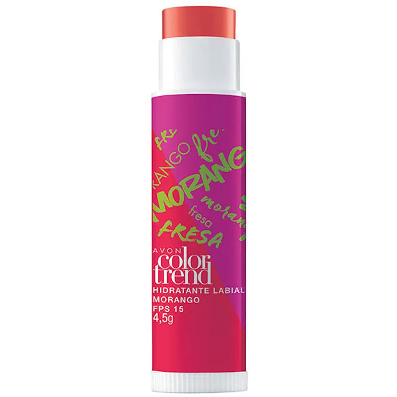 AVON COLOR TREND BATOM HIDRATANTE MORANGO FPS15 4,5G