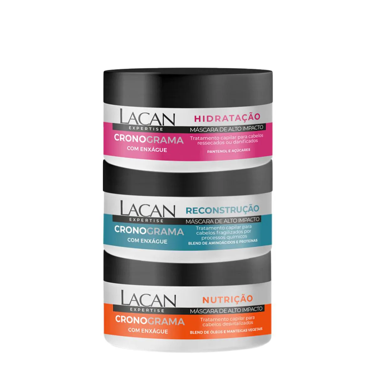 Kit Lacan Cronograma Capilar Completo (3 produtos)
