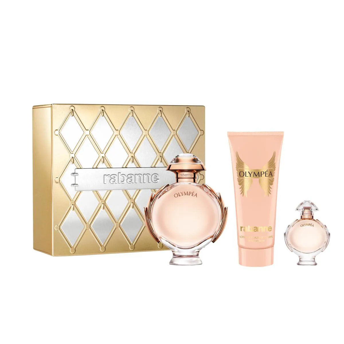 KIT OLYMPéA EAU DE PARFUM RABANNE KIT OLYMPéA EAU DE PARFUM 80 ML + CREME CORPORAL 100ML + EAU DE PARFUM 6ML