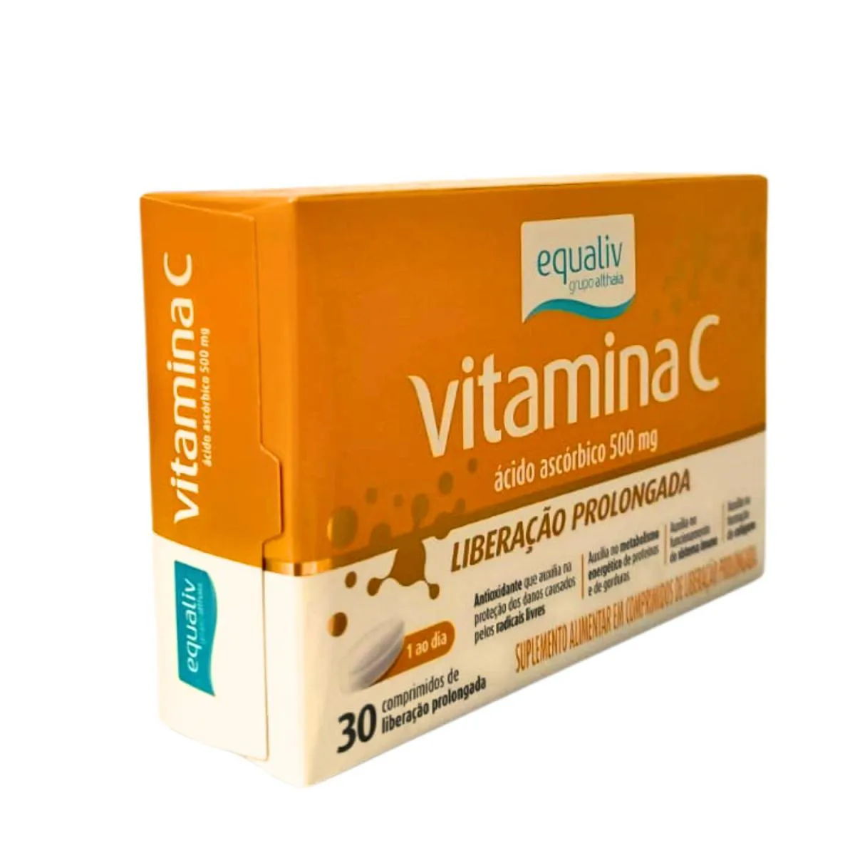 SUPLEMENTO ALIMENTAR EQUALIV VITAMINA C 500MG COM 30 COMPRIMIDOS