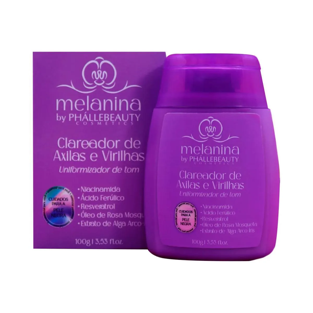 CLAREADOR AXILAS E VIRILHAS MELANINA 100G – PHáLLEBEAUTY