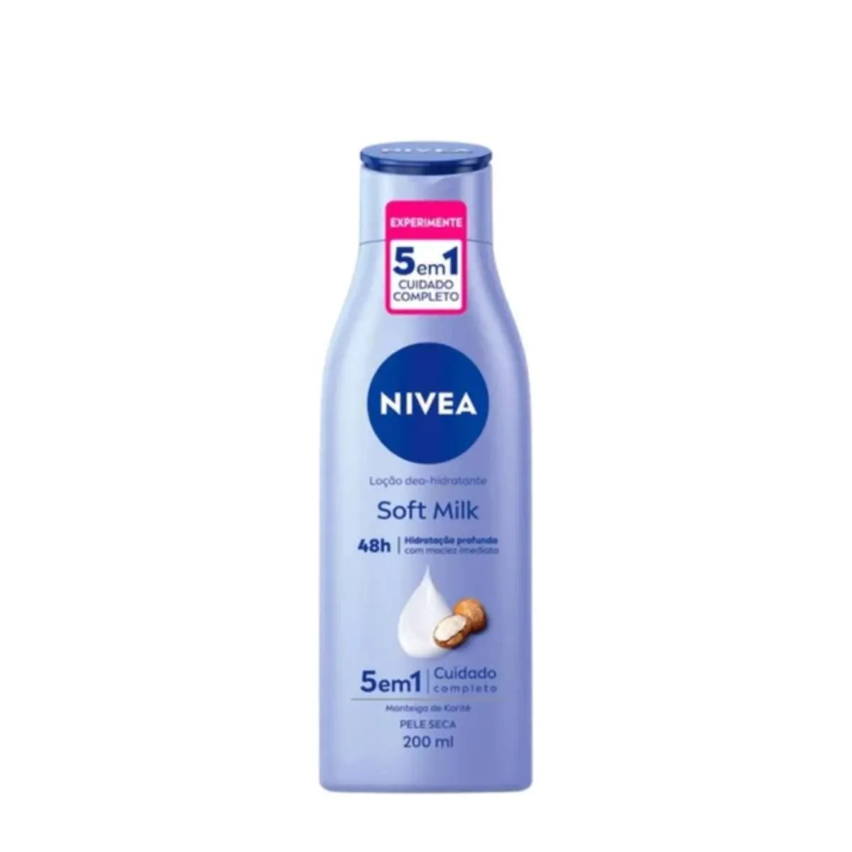 LOçãO CORPORAL SOFT MILK PELE SECA 5 EM 1 200ML - NIVEA