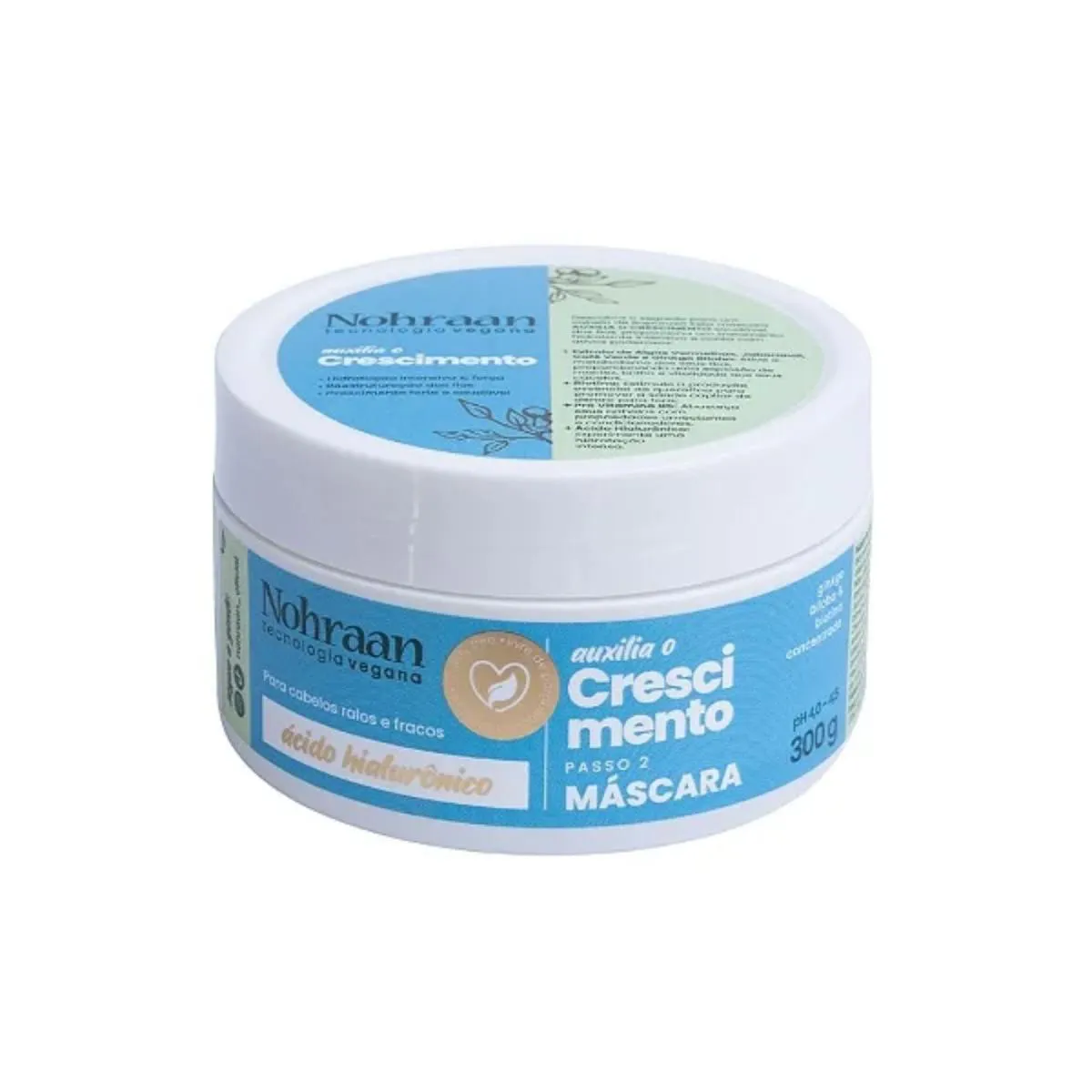MáSCARA CRESCIMENTO CABELOS FRACOS 300G – NOHRAAN