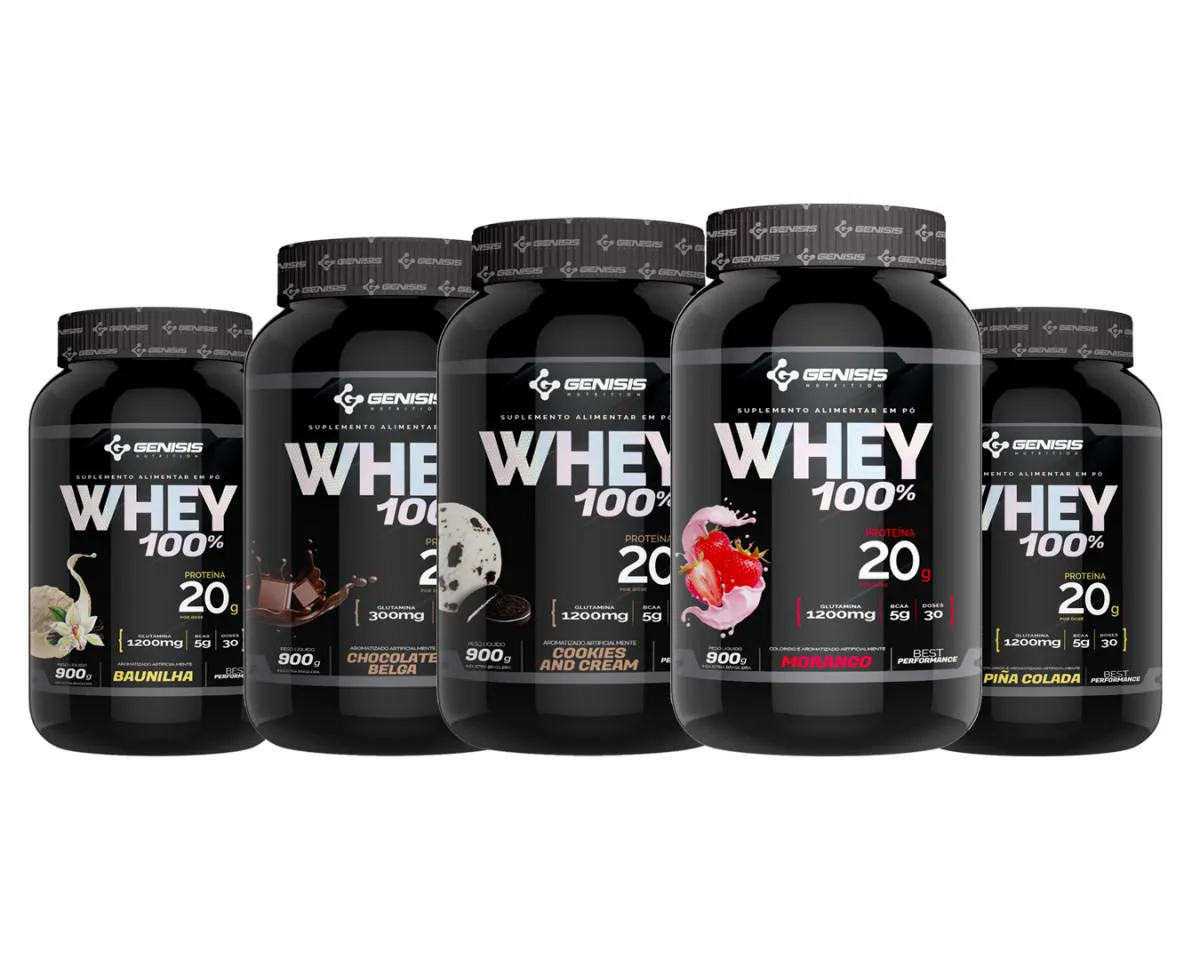 WHEY 100% - 900G - VÁRIOS SABORES