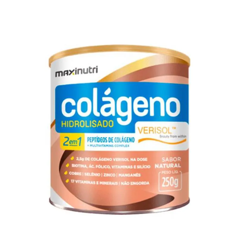 COLáGENO HIDROLISADO 2 EM 1 VERISOL (250G) - SABOR: NATURAL