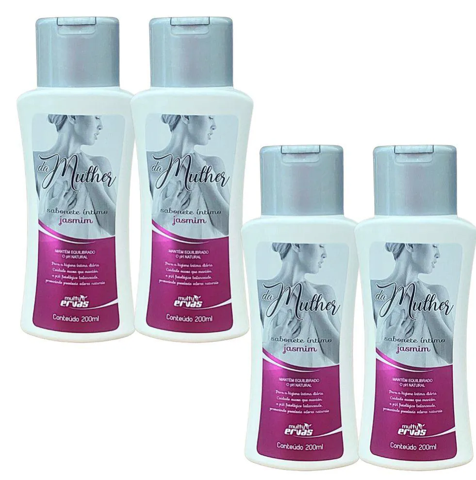 SABONETE ÍNTIMO  MULTY ERVAS JASMIN 200ML DEMAZON 4UN