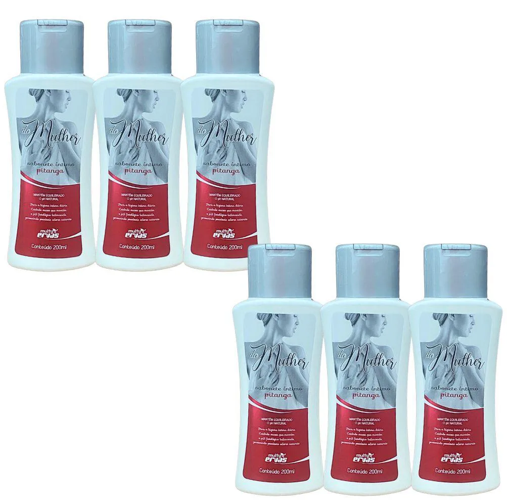 SABONETE ÍNTIMO MULTY ERVAS PITANGA 200ML DEMAZON 6UN