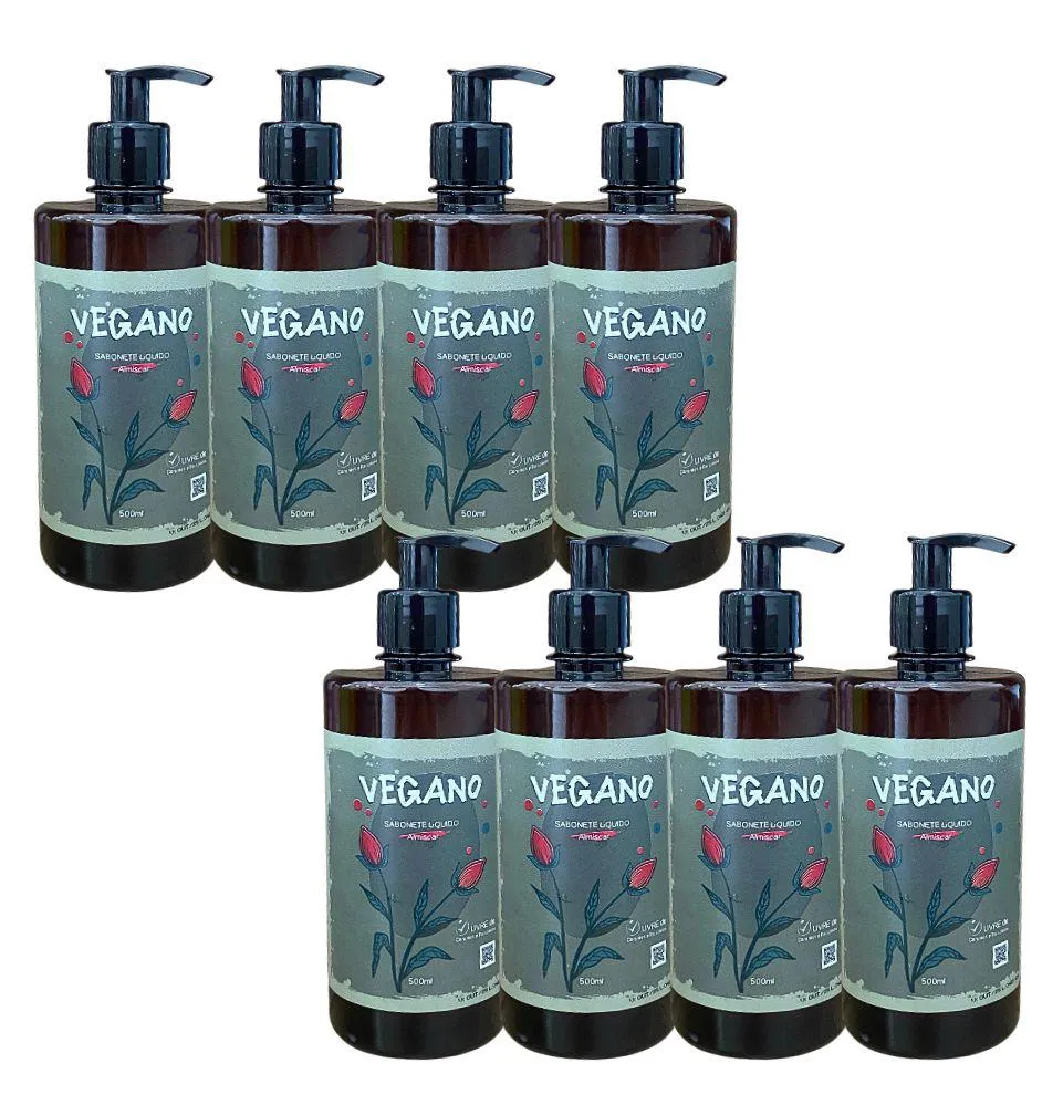 SABONETE LIQUIDO  VEGANO  ALMISCAR 500ML DEMAZON 8UN