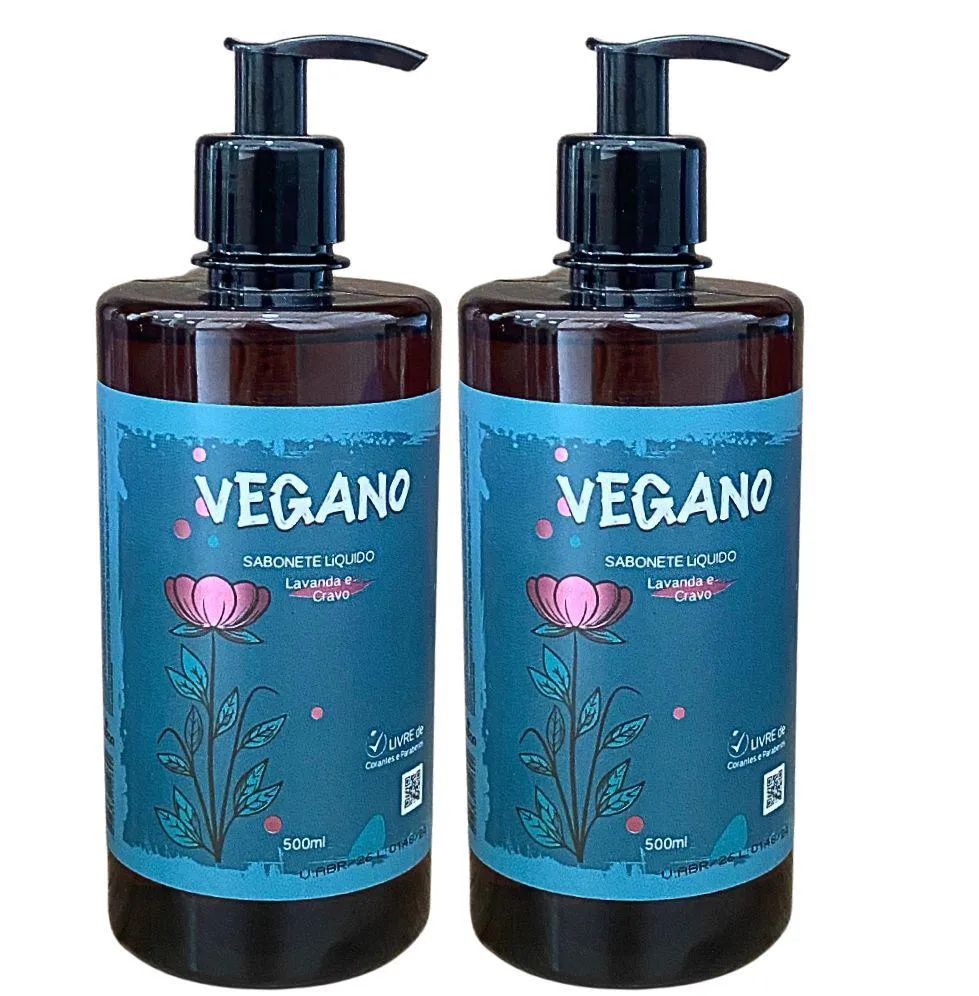 SABONETE LIQUIDO  VEGANO LAVANDA E CRAVO 500ML DEMAZON 2UN