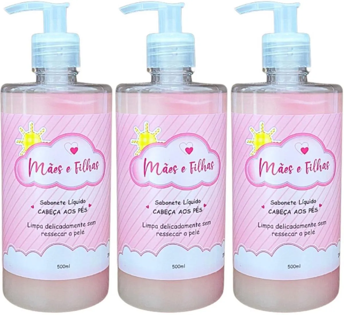 SABONETE LIQUIDO MÃES E FILHAS 500ML DEMAZON 3UN