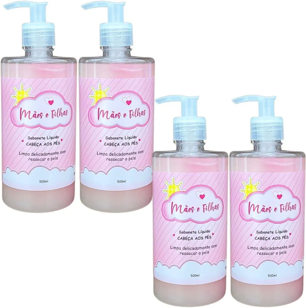 SABONETE LIQUIDO MÃES E FILHAS 500ML DEMAZON 4UN