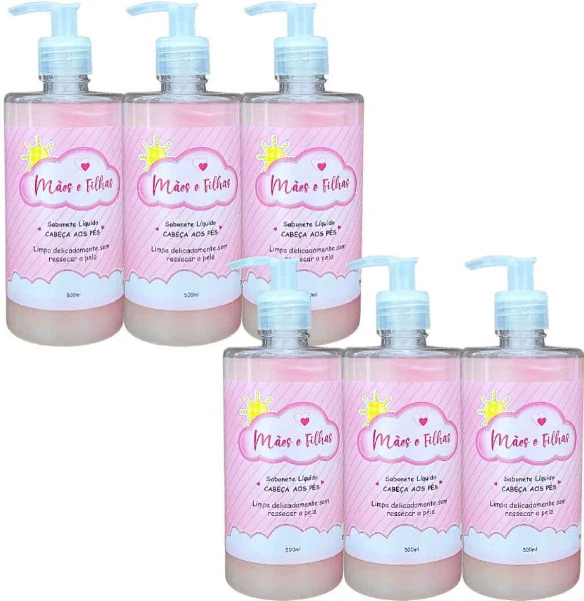 SABONETE LIQUIDO MÃES E FILHAS 500ML DEMAZON 6UN