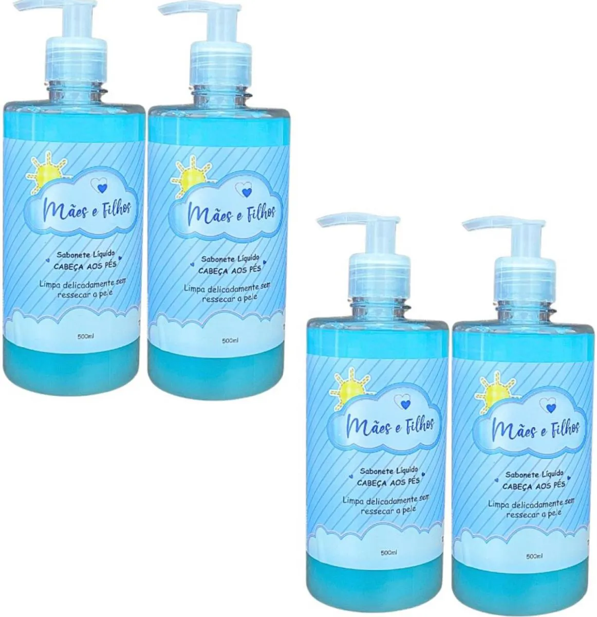 SABONETE LIQUIDO MÃES E FILHOS 500ML DEMAZON 4UN