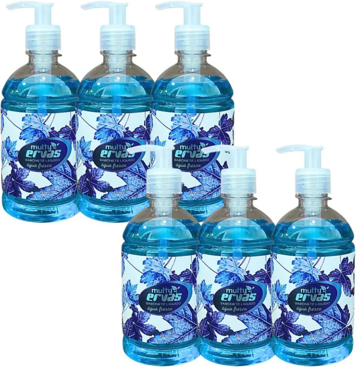 SABONETE LIQUIDO MULTI ERVAS AGUA FRESCA  480ML DEMAZON 6UN