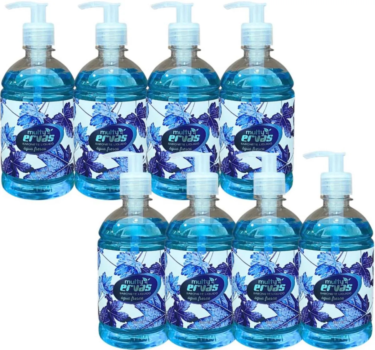SABONETE LIQUIDO MULTI ERVAS AGUA FRESCA  480ML DEMAZON 8UN