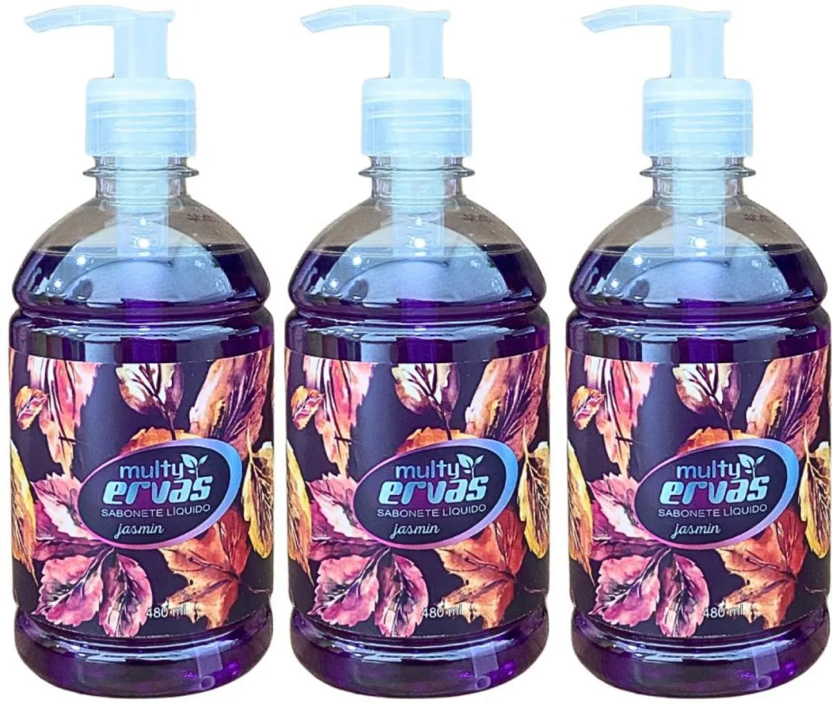 SABONETE LIQUIDO MULTI ERVAS JASMIM  480ML DEMAZON 3UN