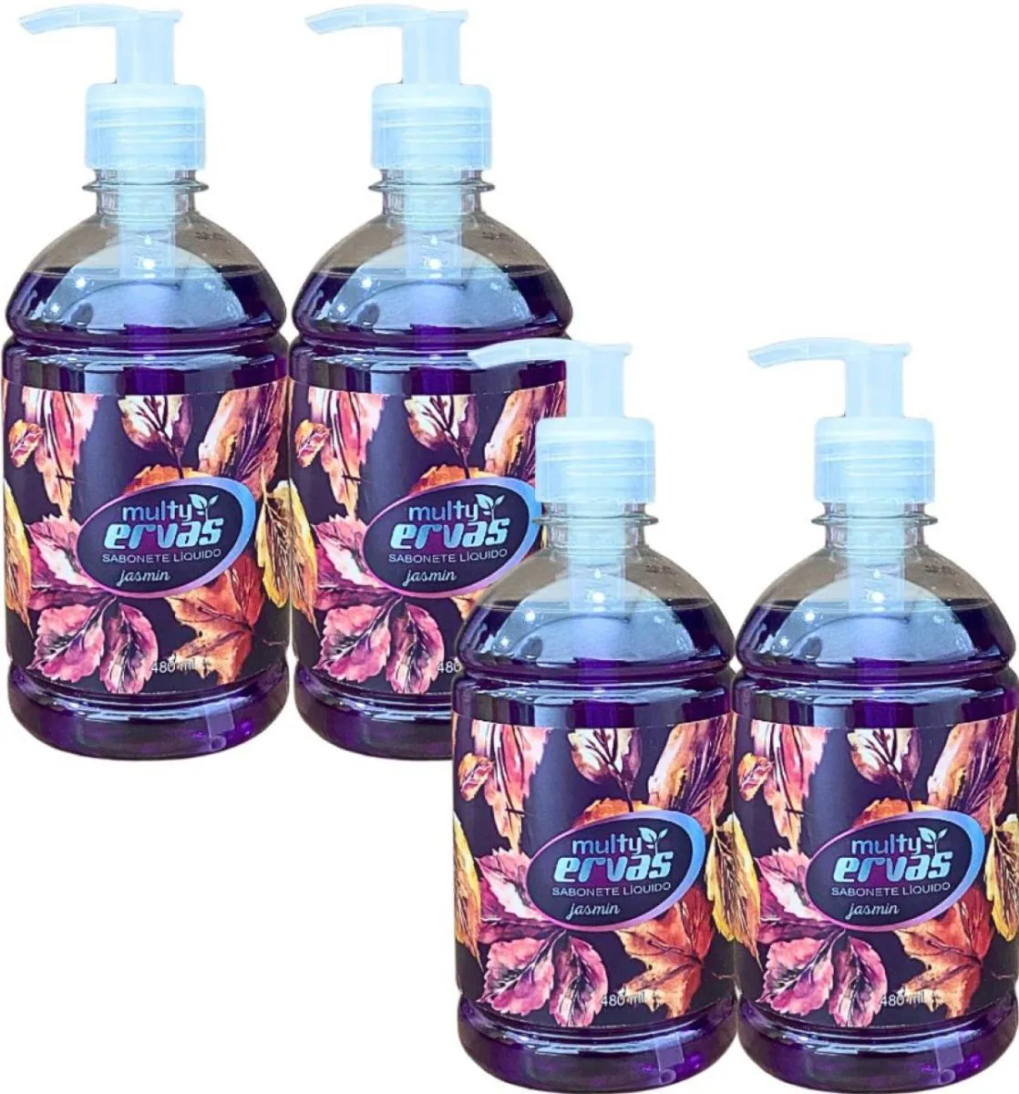 SABONETE LIQUIDO MULTI ERVAS JASMIM  480ML DEMAZON 4UN