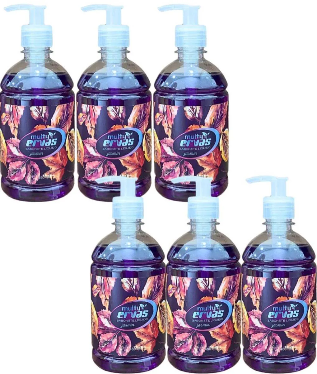 SABONETE LIQUIDO MULTI ERVAS JASMIM  480ML DEMAZON 6UN