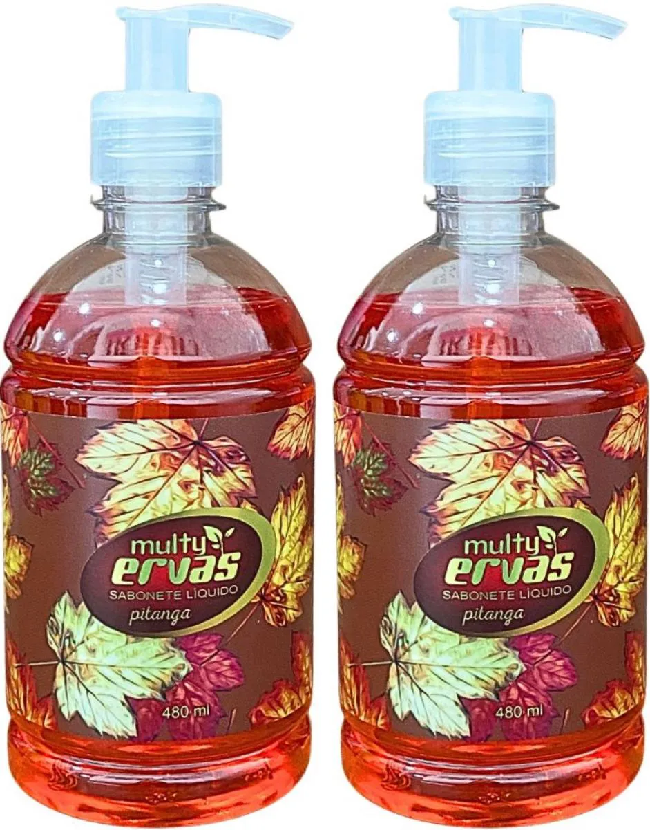 SABONETE LIQUIDO MULTI ERVAS PITANGA  480ML DEMAZON 2UN