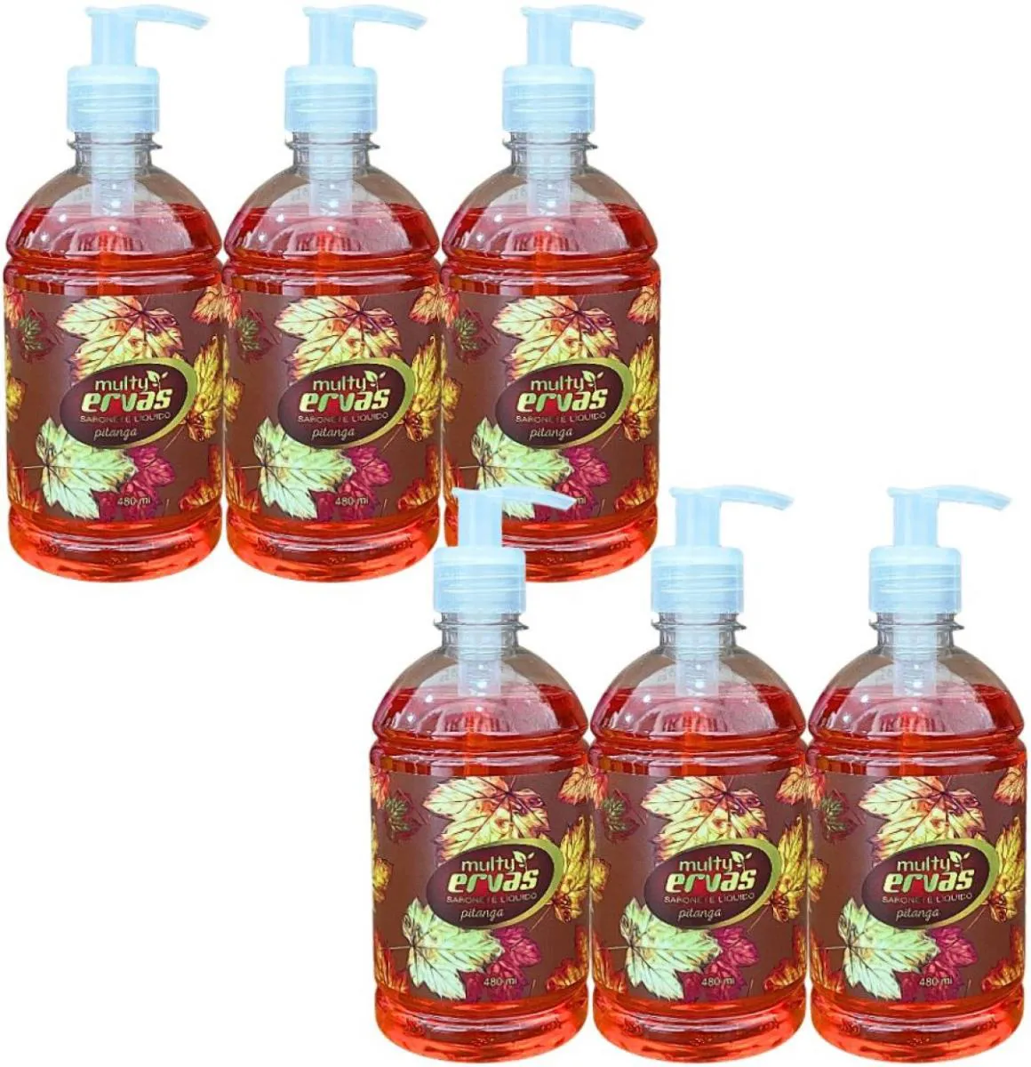 SABONETE LIQUIDO MULTI ERVAS PITANGA  480ML DEMAZON 6UN