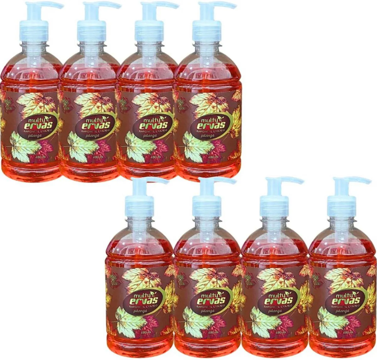 SABONETE LIQUIDO MULTI ERVAS PITANGA  480ML DEMAZON 8UN