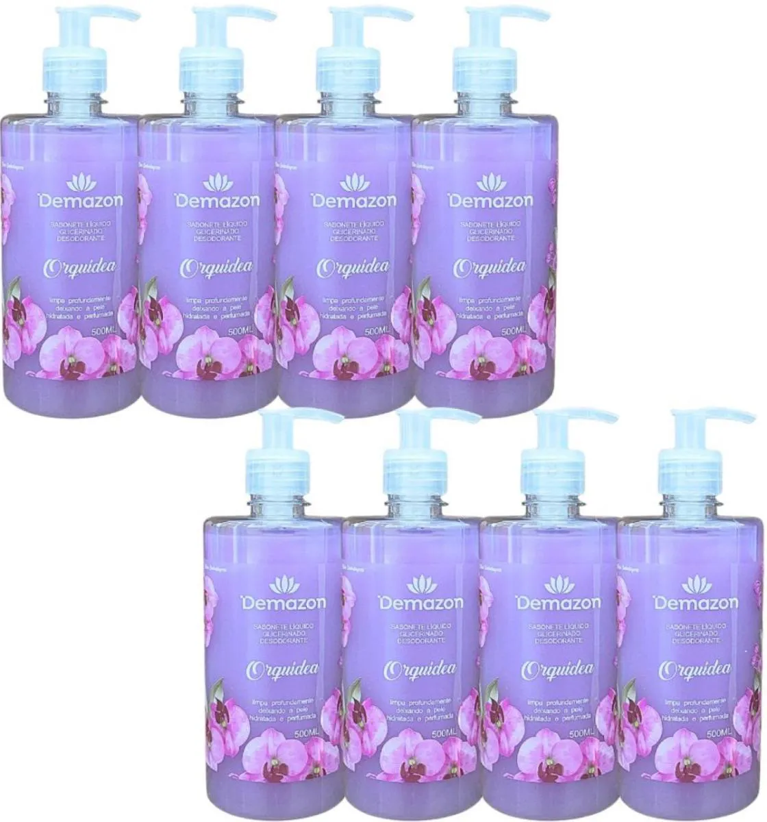 SABONETE LIQUIDO ORQUÍDEA 500ML DEMAZON 8UN